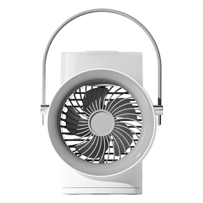 Water-cooled Fan Double-spray Humidification Fan Por Aromatherapy Air Cooler USB Desktop Air Conditioner