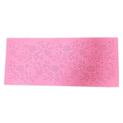 Lace Flower Wedding Cake Silicone Beautiful Flower Lace Fondant Mold Mousse Sugar craft Icing Mat Pad Pastry Baking Tool M749