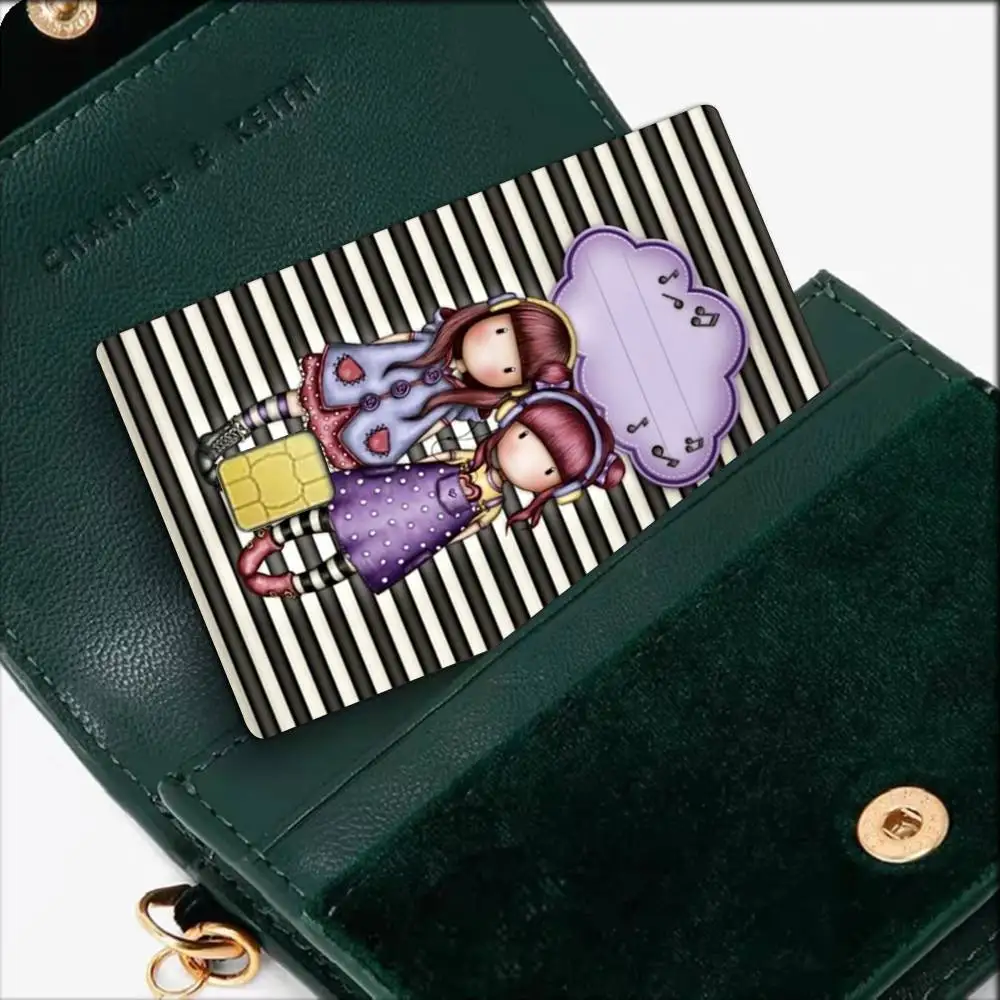 Lovely S-Santoro G-Gorjuss Series Waterproof Film Skin Cover Credit Card Stickers Debit Front Bank Bus Pass