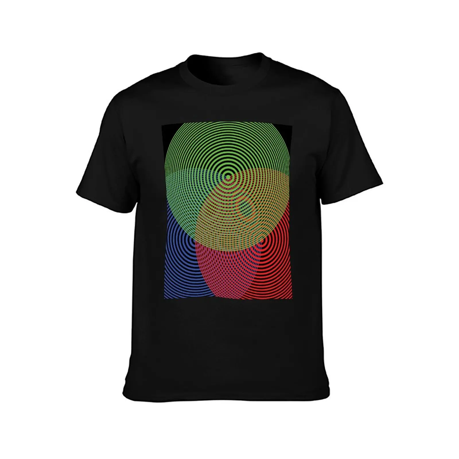 Concentric RGB T-Shirt anime t shirts vintage clothes black t shirts for men