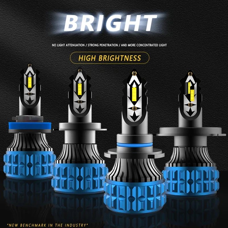 

H4 LED Headlight H1 H7 H8 H9 H11 9005 HB3 9006 HB4 Car Led Lights 25000LM 150W 6500K CSP Chip Hight Low Beam Fog Lamp