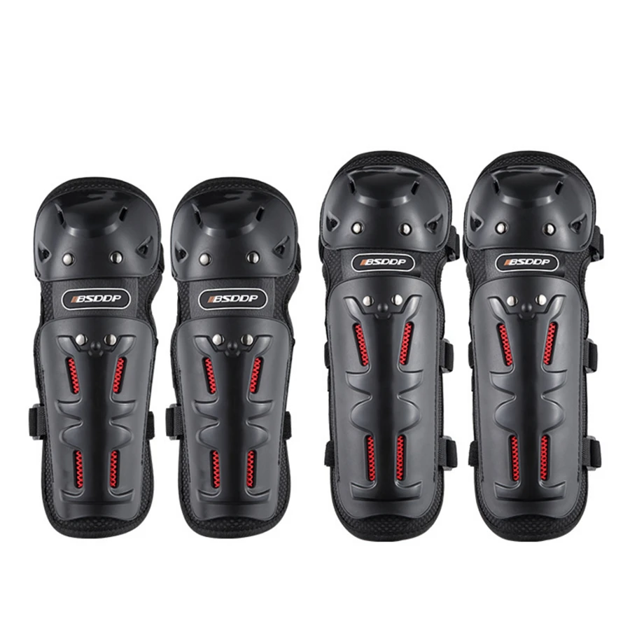 Motorcycle ATV Elbow Arm Leg Knee Shin Armor Guard Shield Cover Protector 4Pcs