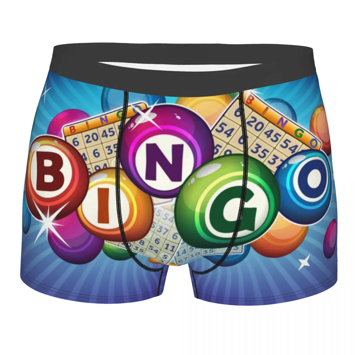 Custom Bingo Paper Game Boxer Shorts Men 3D Printed Male Stretch Underwear Panties Briefs