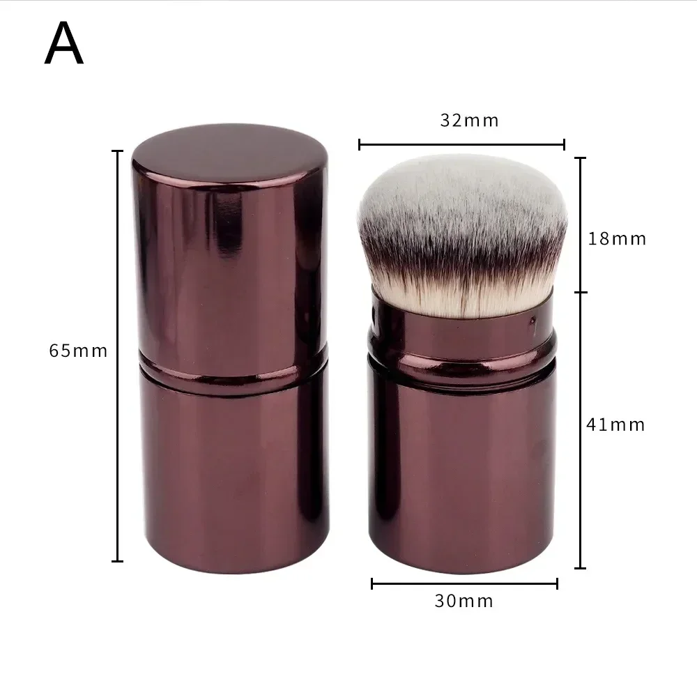 Retractable Kabuki Brush Portable Foundation Makeup Brush Powder Face Contour Makeup Brushes Convenient Make Up Brushes