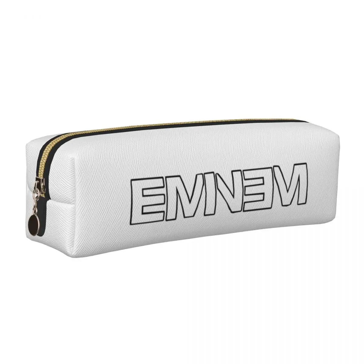 

Hip Hop EMINEM Logo Pencil Case Fun Pen Box Pencil Bags Kids Big Capacity Students School Zipper Pencil Pouch