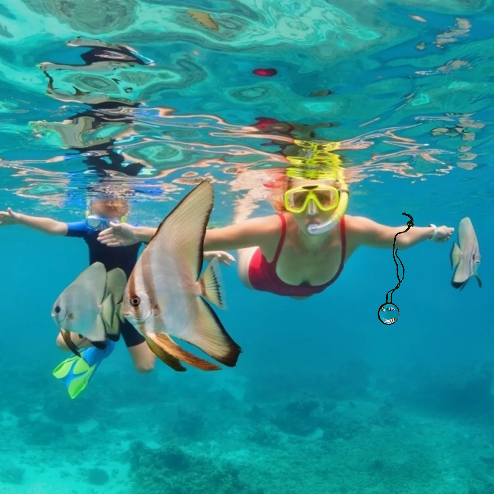 Espejo de buceo ajustable espejos retrovisores subacuáticos máscara de snorkel de plástico retrovisor para adultos