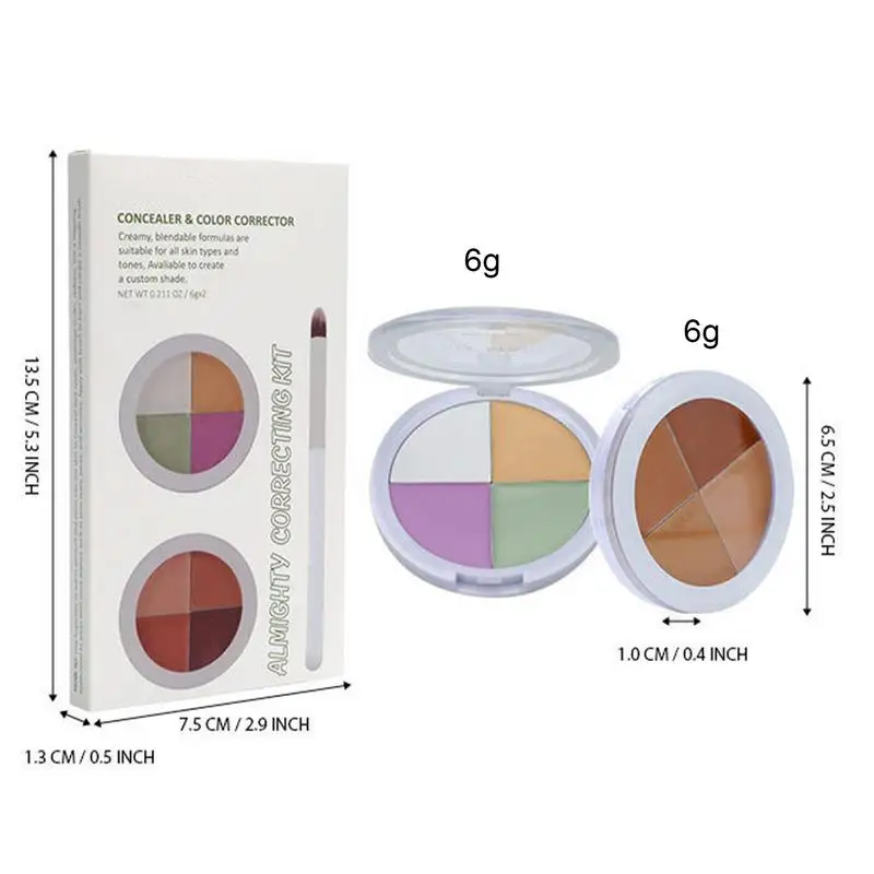 4 colori Face Eye Brow reduction Contour Cream Palette Set Facial Camouflage Contouring Pallet per Cover Cream Contour Palette