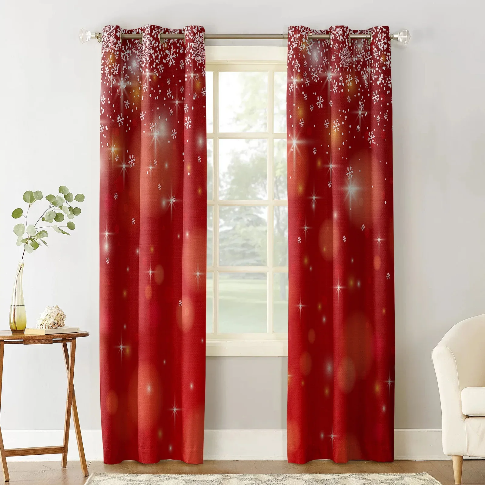 Santa Claus Christmas Decoration Christmas Blackout Curtains 3D Print Window Curtain Bedroom Living Room Decor Window Treatments