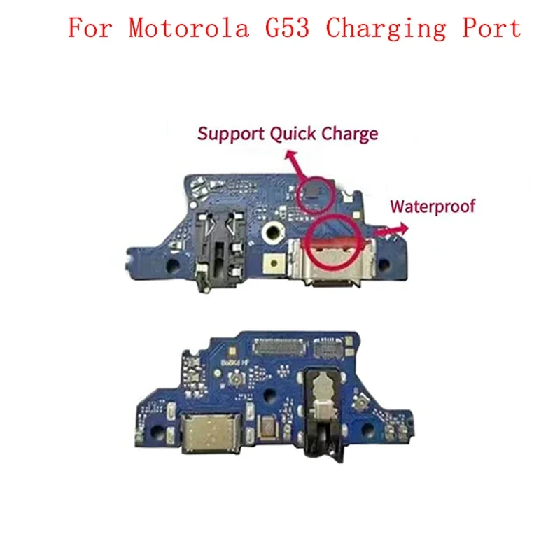 

USB Charging Connector Board Flex Cable For Motorola Moto G53 Charging Port Repair Parts