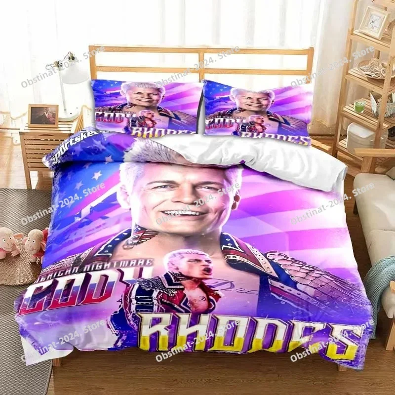 

3D Cody Rhodes Duvet Cover Cool American Nightmare Bedding Set Printed single Comforter Pillow Case 3 Pieces Set Kids Adult Size