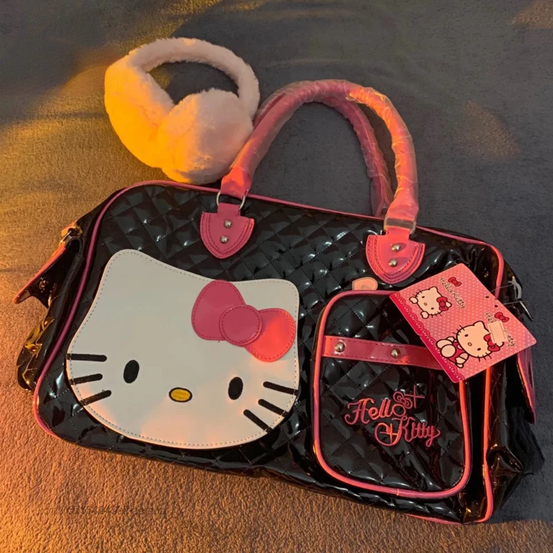 Sanrio Tote bag Travel Bags Hello Kitty Bags New PU Luxury Designer Handbags Women Y2k Fashion Babes Shoulder Messenger Female