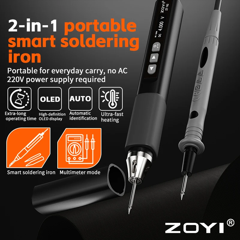 ZOYI Intelligent Soldering Iron+Multimeter Portable High Power USB Professional Soldering Iron Internal Heat Home Maintenance