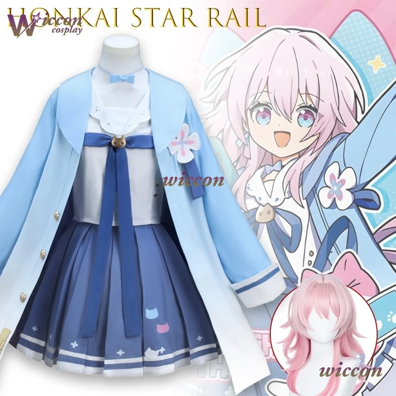 

Little Cat Cosplay Costume Game Honkai Star Rail March 7th Anime Outfit Full Set High Quality Kawaii Cute Party Halloween Cos