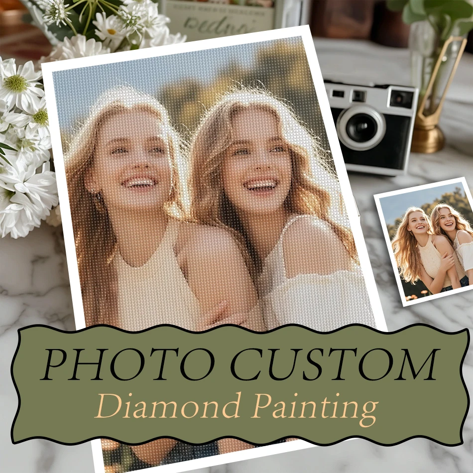 

Custom Diamond Painting Art Supplies Crafts Diy Kits For Beginners Landscape Full Round Personalized Portrait Photo DIY Crafts