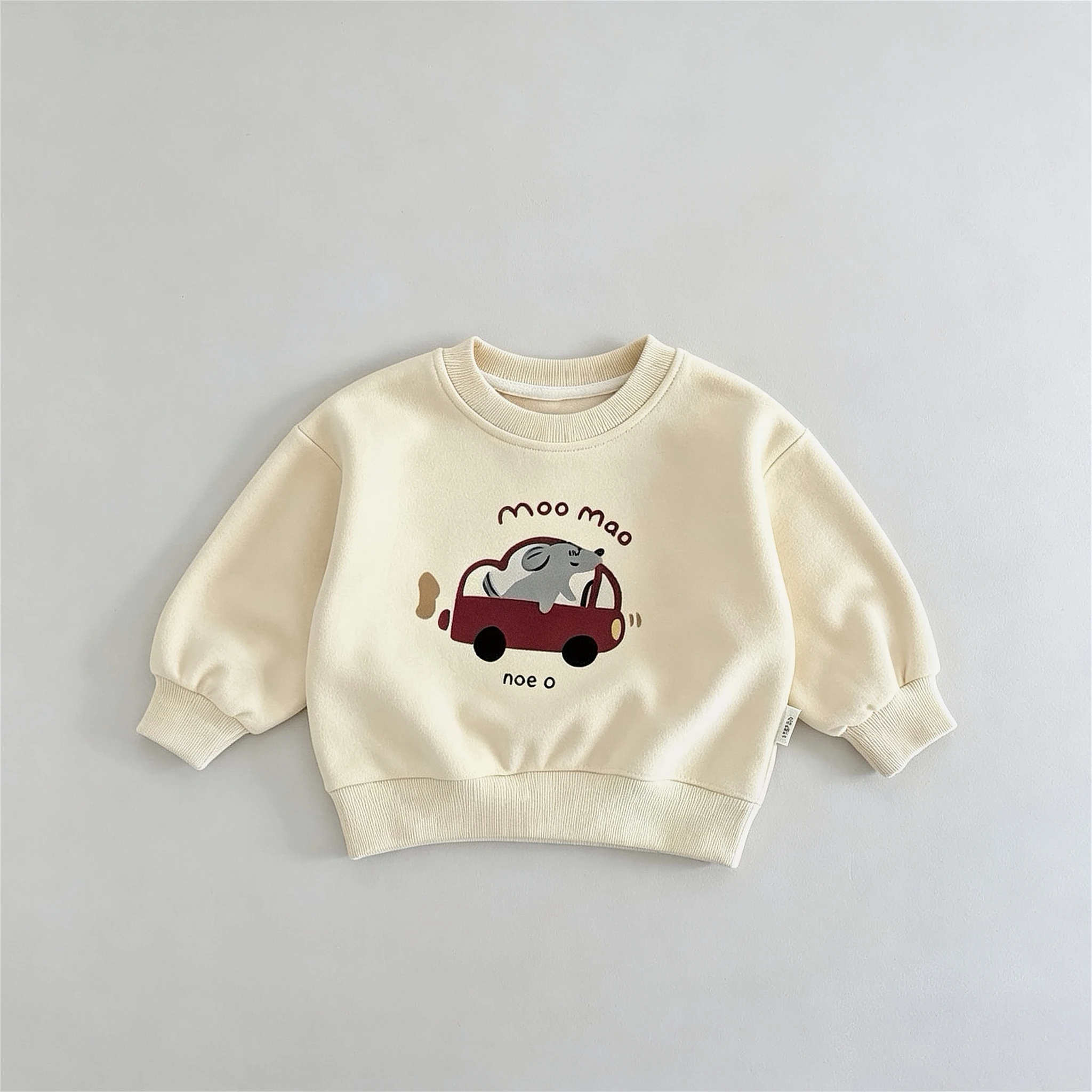 Children's Sweatshirts Spring Autumn Clothing Fashion Simple Versatile Kids Long Sleeve Tops Round Collar Pullover Hoodies 6m-6y