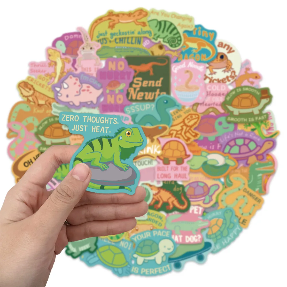 50PCS Creative Crawling English Animal Graffiti Stickers DIY Phone Case Laptop Water Cup Postcard Speaker Fun Stickers