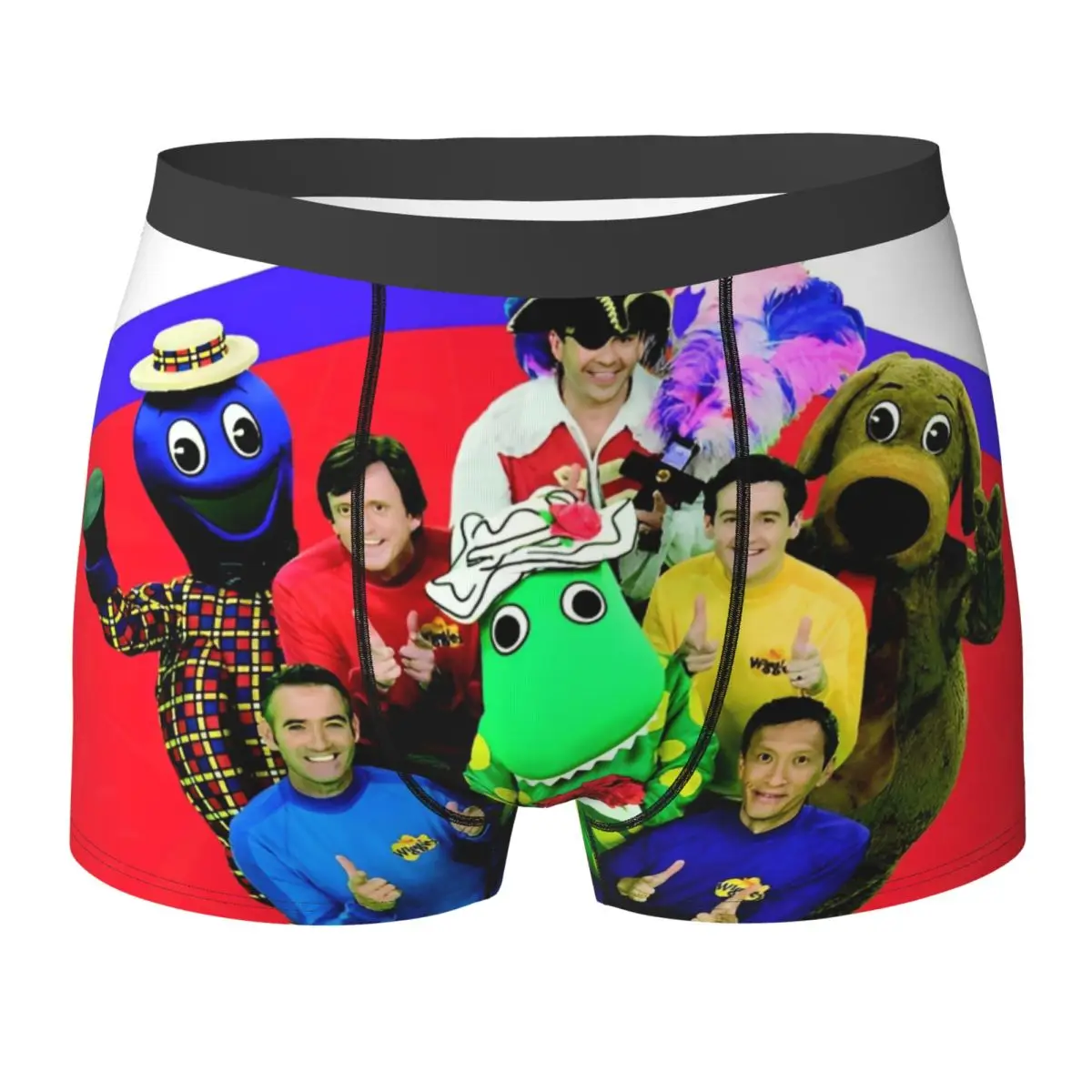 

Нижнее белье Wiggles, австралийские детские музыкальные группы, мужские трусы, сублимационные эластичные шорты-боксеры, высококачественные трусы-боксеры