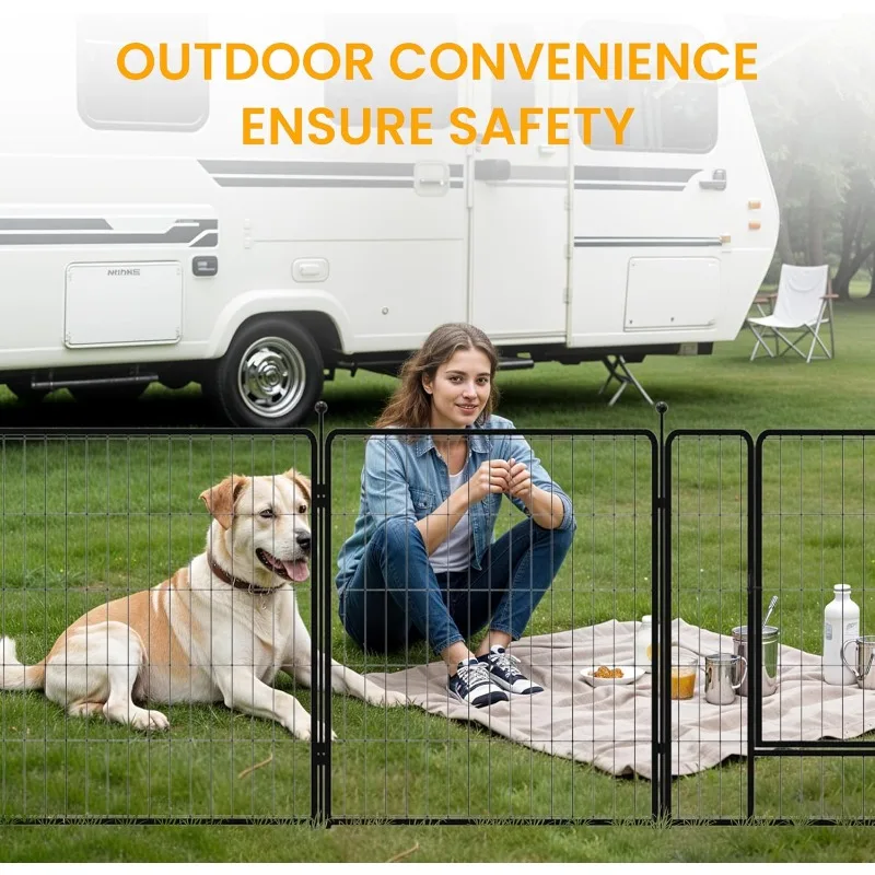 

Dog Playpen 32 Inch 8 Panles, Ideal Dog Fence for Small/Medium Dogs Indoor & Outdoor Bliss