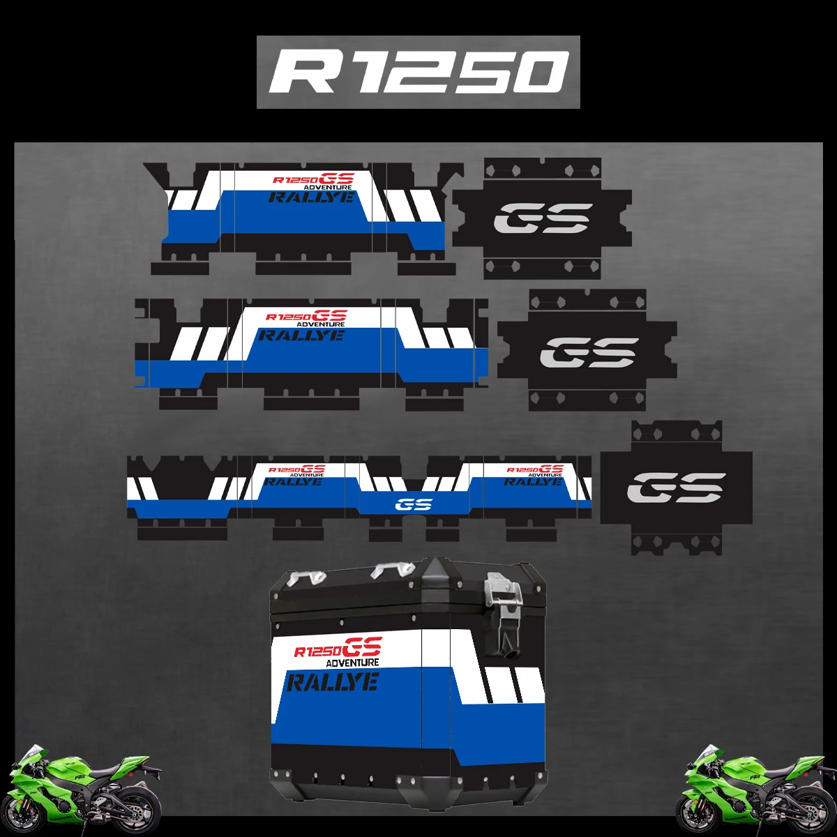 

Motorcycle Stickers For BMW R1250GS R1250 GS 2004-2023 2022 2021 ADV Decorative Alloy Box Sticker Decal Set aluminium pannier