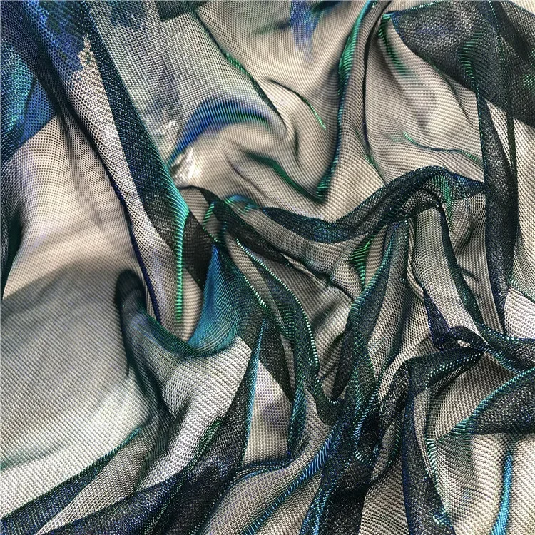 Magic Color Metallic Mesh Fabric for Party Dress Wedding Dress Diy Sewing Cosplay Material Background Decoration Fabric