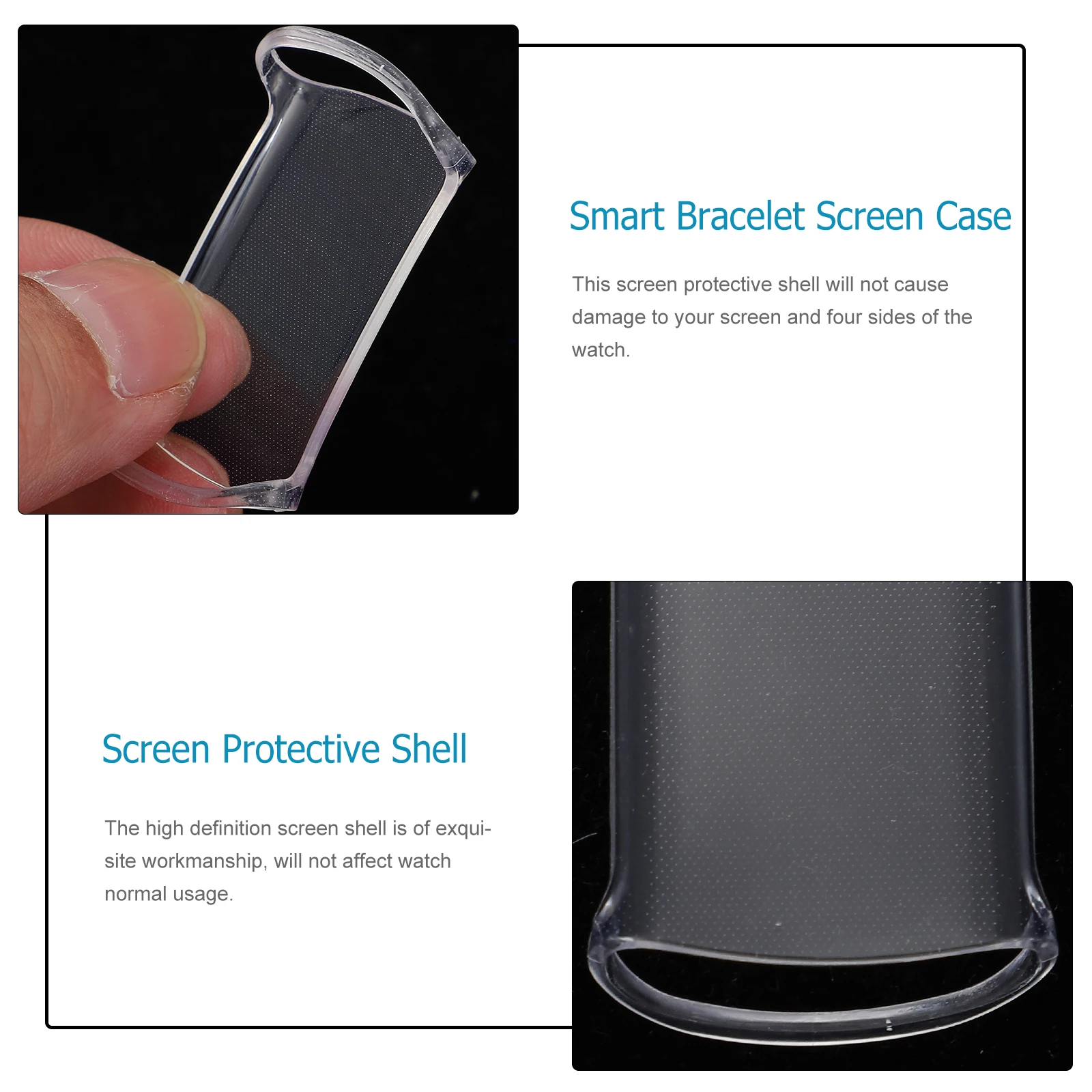

3 Pcs Screen Protector Smart Watch All-Around Shell Protective Intelligent Bracelet Cover Tpu Full