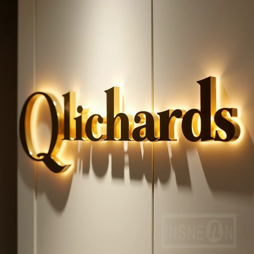 Custom Metal LED Sign Wall Logo Luminous Letters Outdoor Company Store Light Signboard,Business 3D Acrylic Signage Decoration view 2