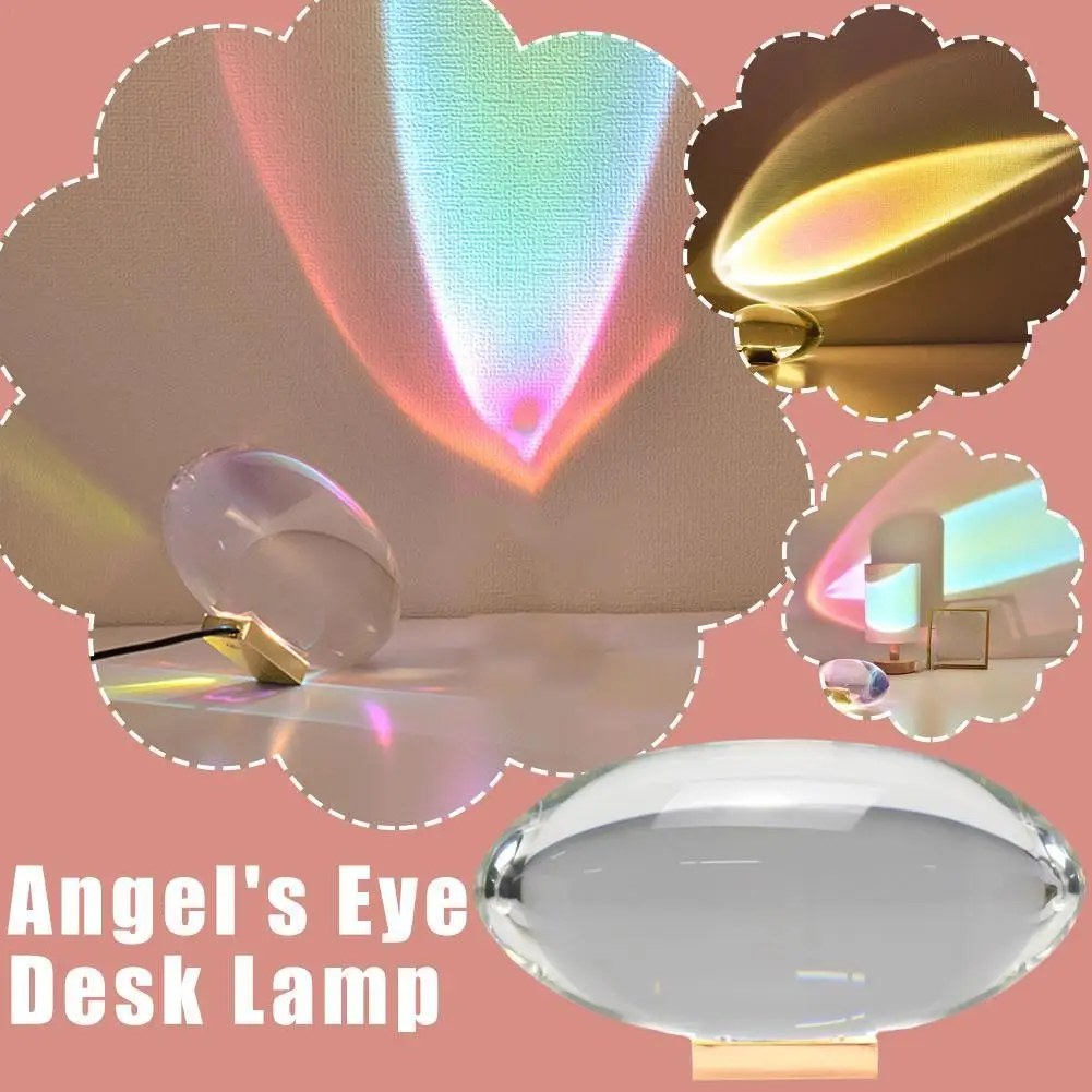 RGB Angel Eye Crystal Lamp 3 Color Adjustment Bedroom Decoration Night Light Creative Luminous Angel Tears Atmosphere Light