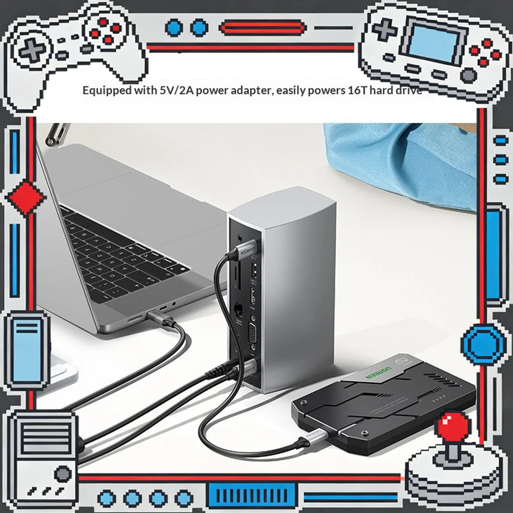 UGREEN CM268 11-in-1 USB C Docking Station with 4K HDMI VGA Gigabit Ethernet SD TF Card Reader USB Hub.
