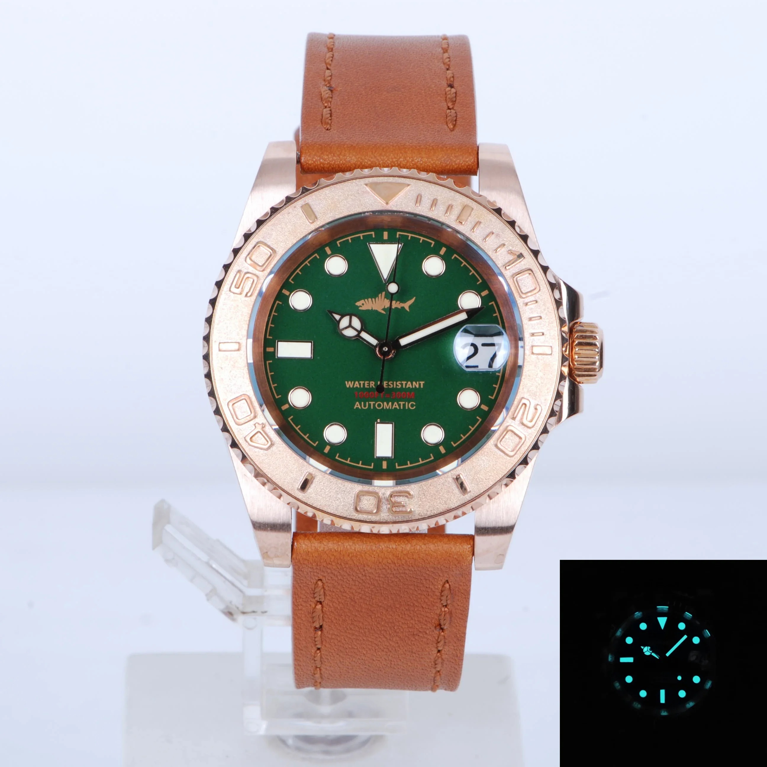 HEIMDALLR Wristwatch vintage bronze diving watch NH36 sapphire waterproof men\'s left handed watch low price and free shipping