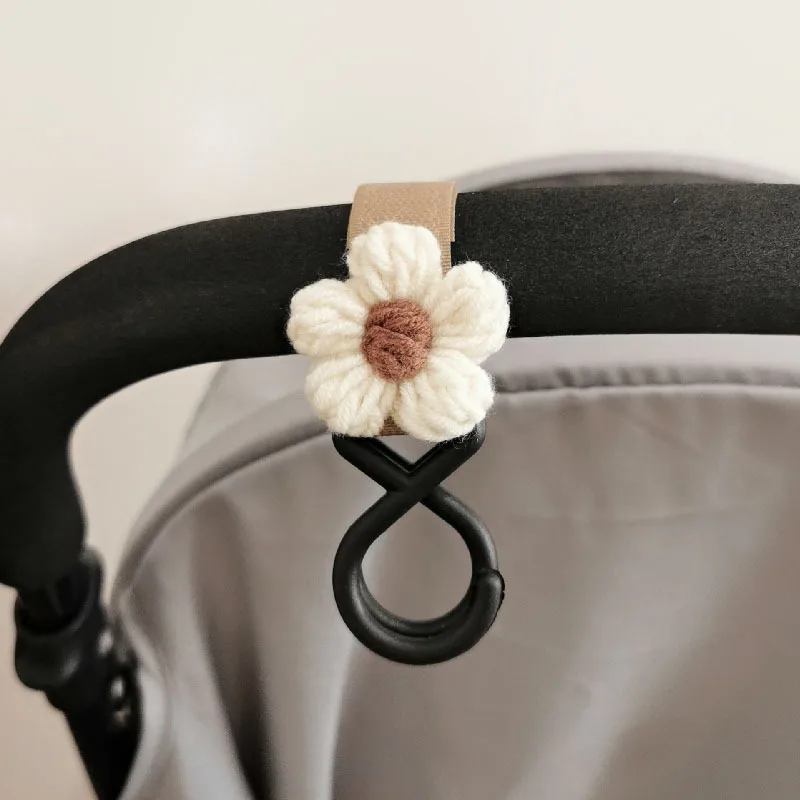 Baby Stroller Hook Sweet Flower Children Cart Umbrella Hanging Bag Storage Loop Hook Infant Supplies Storage Accessories