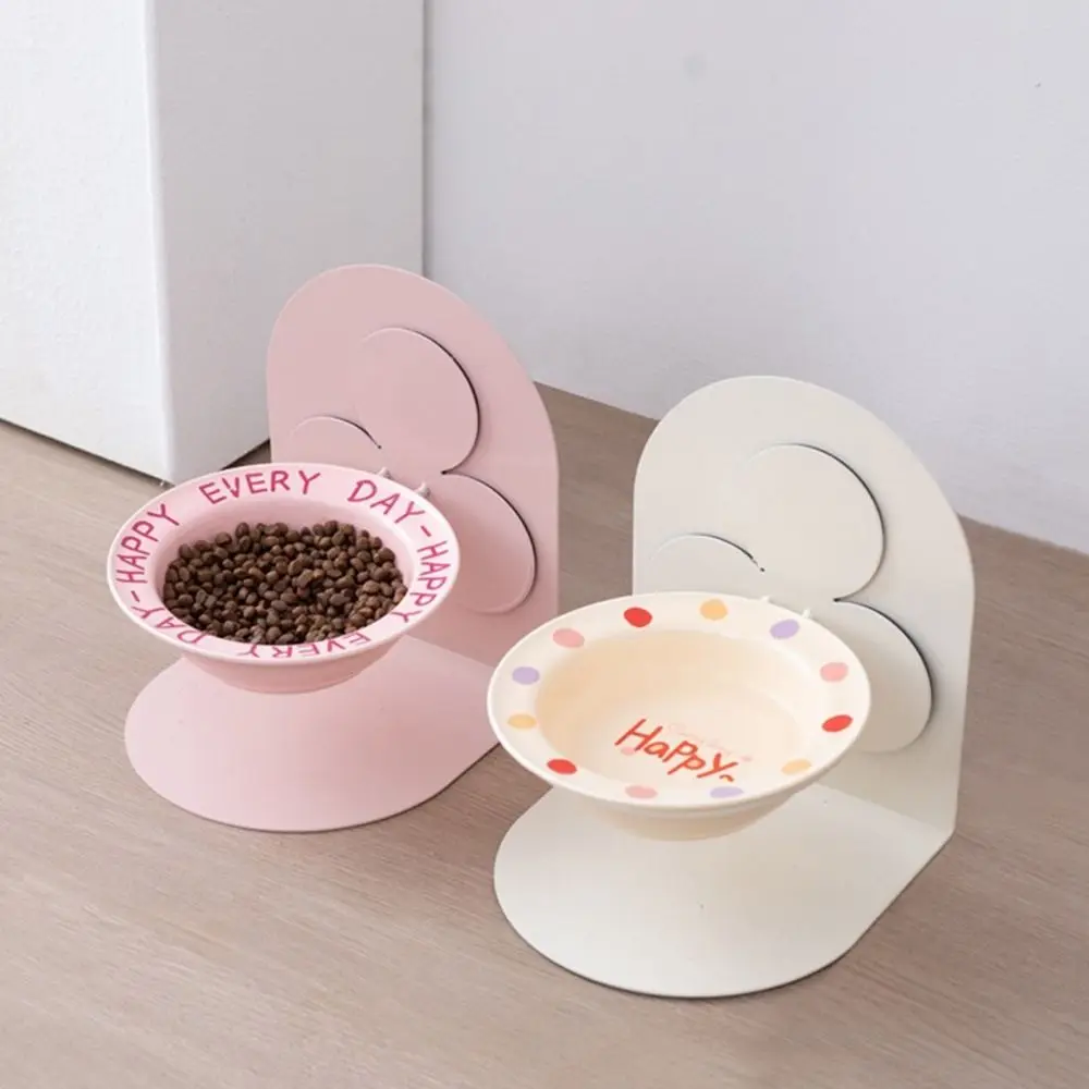 

Detachable Ceramic Cat Bowl Adjustable Height Anti Vomiting Cat Drinking Bowls with Magnetic Stand Anti-slip Pet Feeding Dish