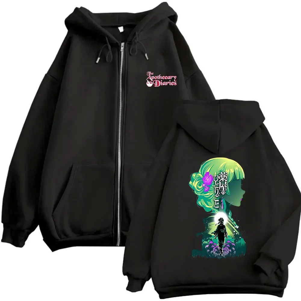 

Anime The Apothecary Diaries Maomao Graphic Print Zipper Hoodie Men Women's Clothing Casual Oversized Zip Up Jacket Sweatshirts