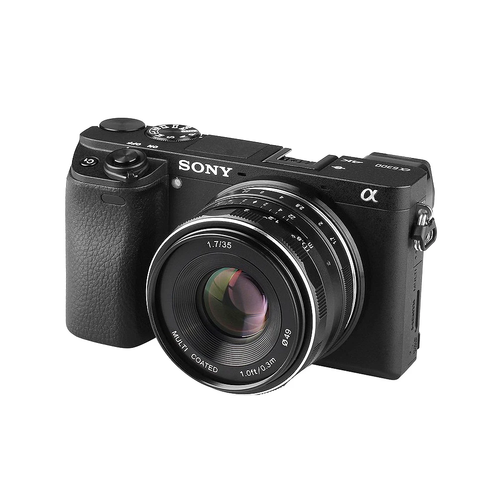 Meike 35mm F1.7 APS-C Large Aperture Manual Prime Lens for Sony E-Mount A6700 ZV-1 ZV-E10 A6600 A6400 A6000 A6100 A6300 NEX-5 A7