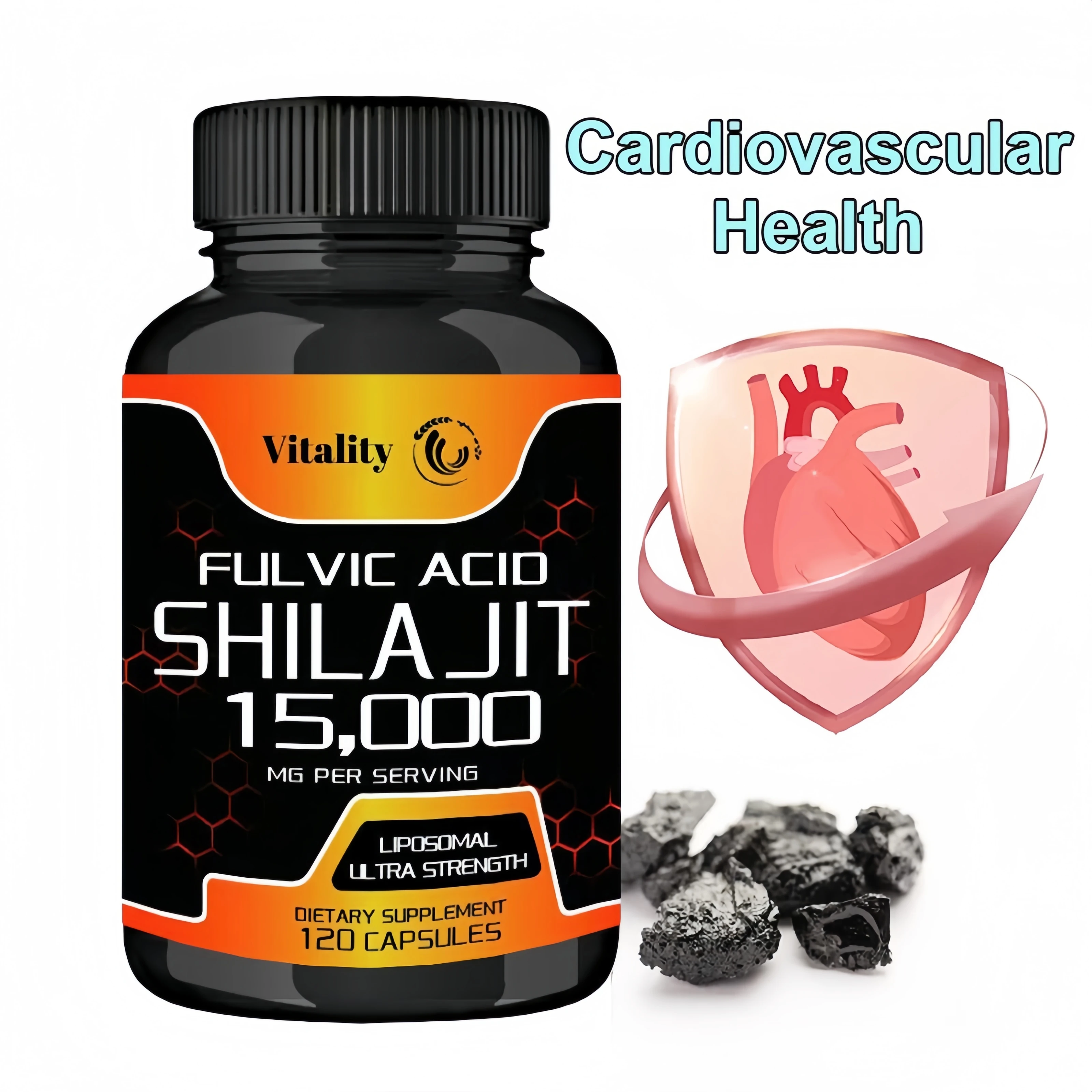 Pure Himalayan Shilajit Capsules - Supports Healthy Aging Bones and Joints, Improves Energy, Endurance and Muscle Recovery