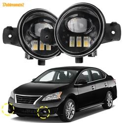2 Pieces 30W Car Canbus LED Fog Light Daytime Running Lamp DRL H11 For Nissan Sentra Almera 2012 2013 2014 2015 2016 2017 2018