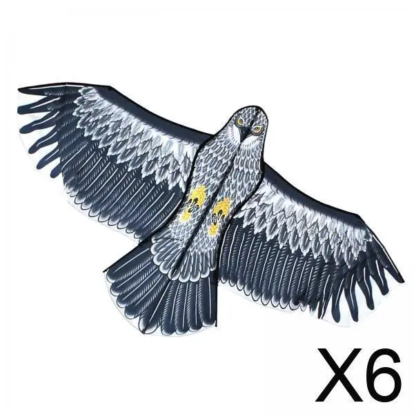 

6x Kites Birds Scarer Pigeon Decoy Crops Grain Protect , Dark , 180cmx84cm