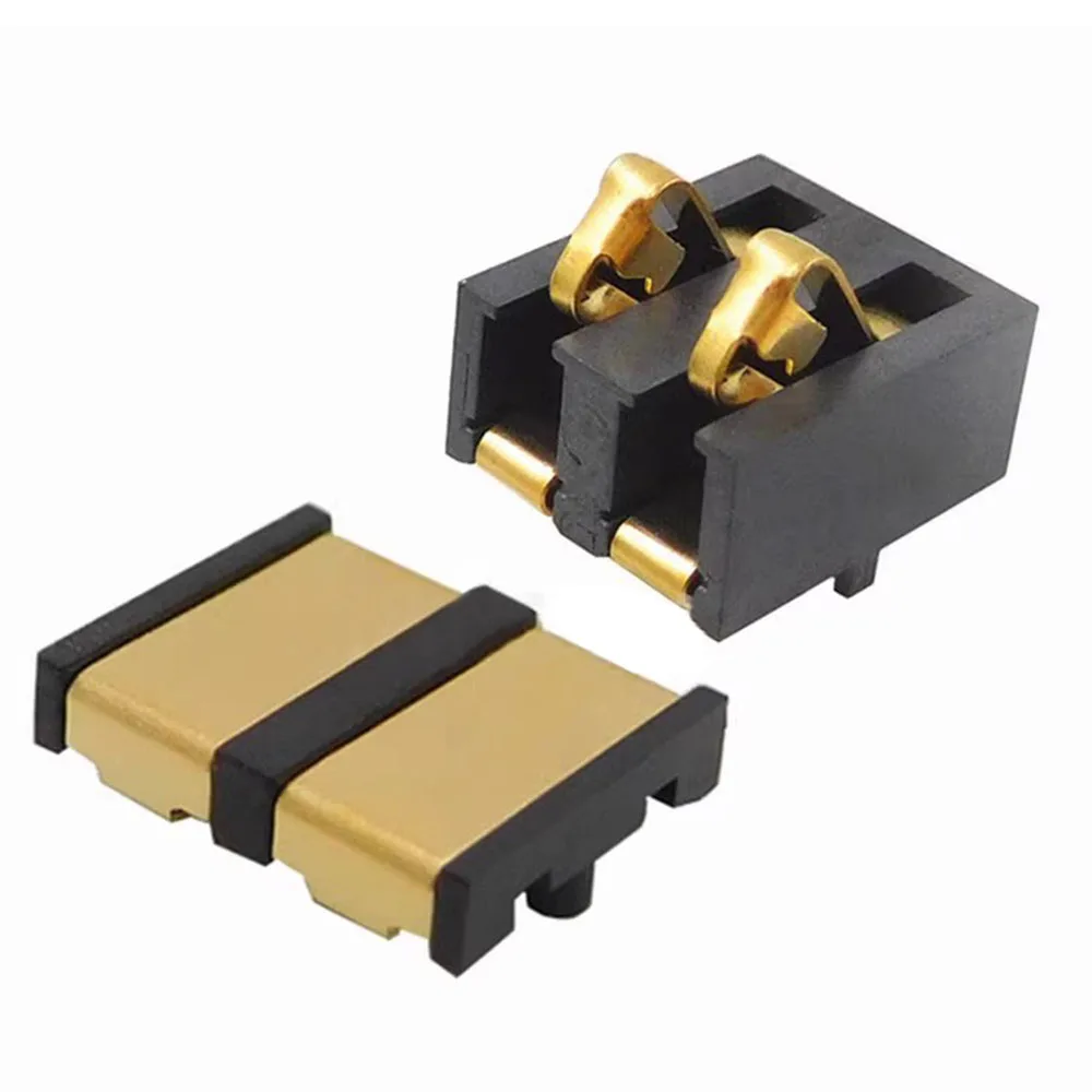 1000pcs (F+M) Battery Shrapne  2 Pin 5A High Current Battery Holder 2Pin Battery Connector Male Female Battery Contact Plate