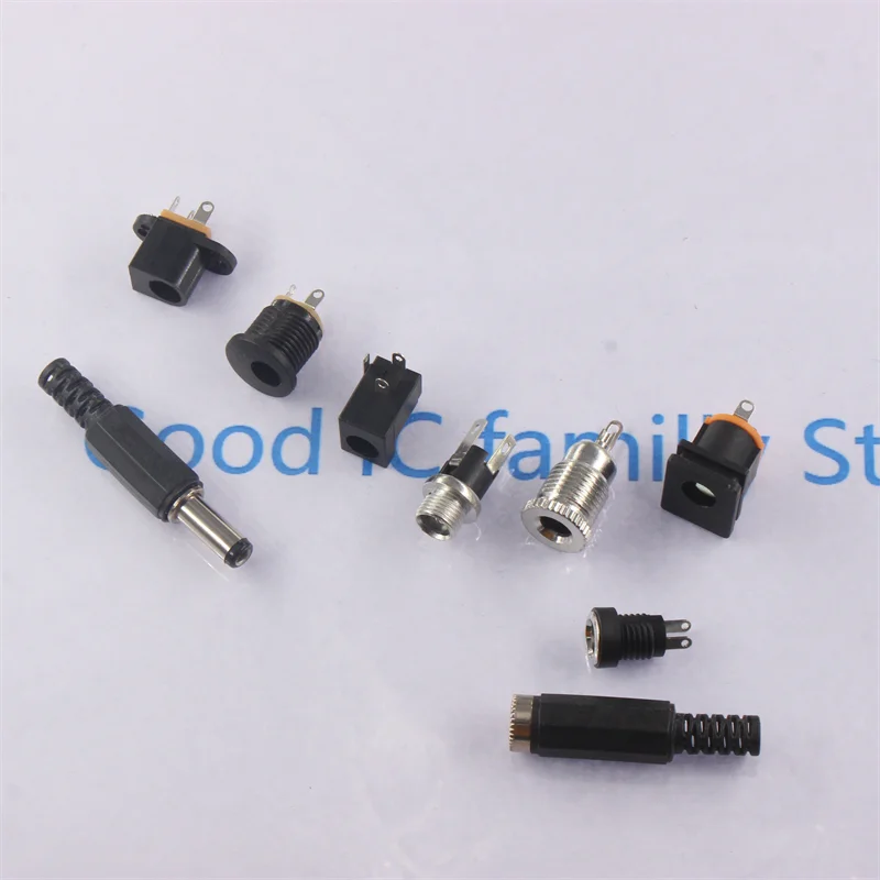 10Pcs DC-002 DC012 DC022 13.5 1.3  5.5*2.1 2.5mm DC Power Jack Socket Connector DC002 DC005 Male Female Socket DC Male Plug