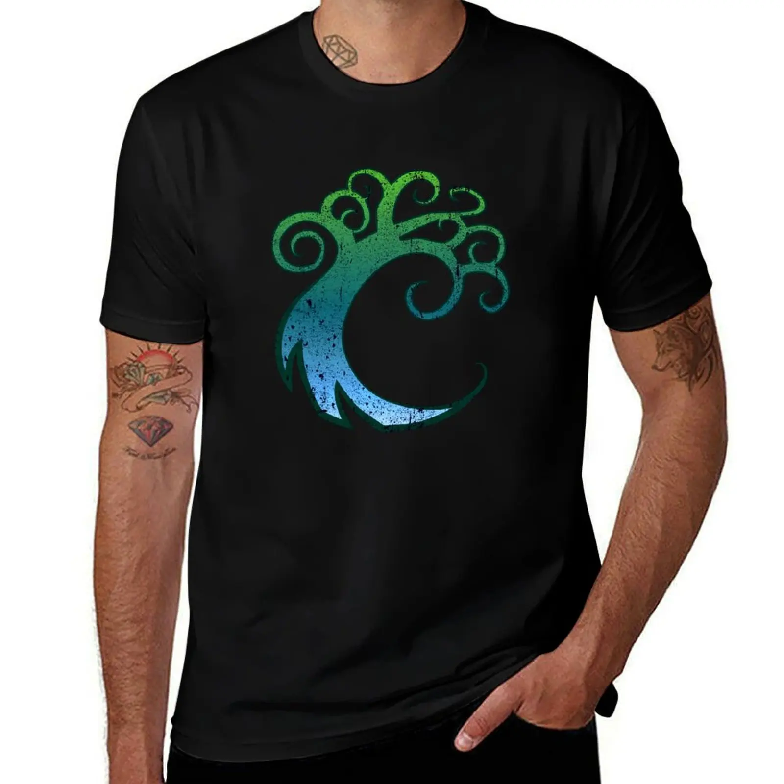 Simic-Combine-Crest T-Shirt Big Size Simple T-Shirt