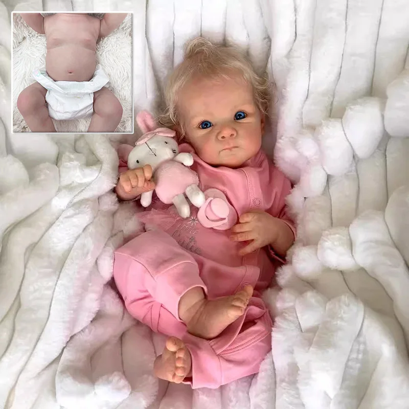 

45cm Bettie Reborn Baby Newborn Doll Lifelike Soft Touch Full Body Baby Layers Painting 3D Skin with Hand Rooted Hair