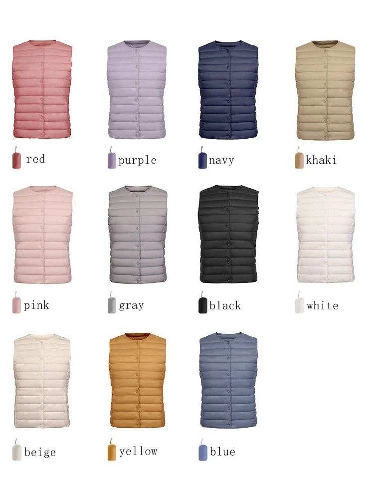 NewBang 90% Matt Fabric Women\'s Warm Vests Ultra Light Down Vest Women Two Ways Waistcoat Portable Warm Sleeveless Winter Liner