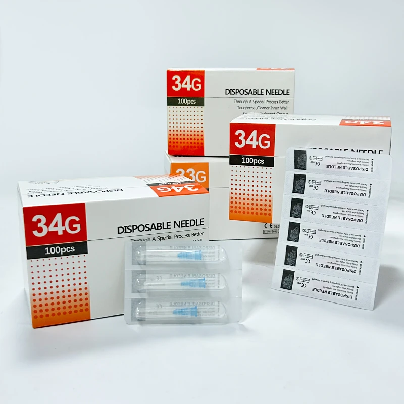 

100pcs Disposable 34g Needle 1.5mm 2.5mm 4mm 6mm 8mm 13mm Safety Needle Hand Tool Parts