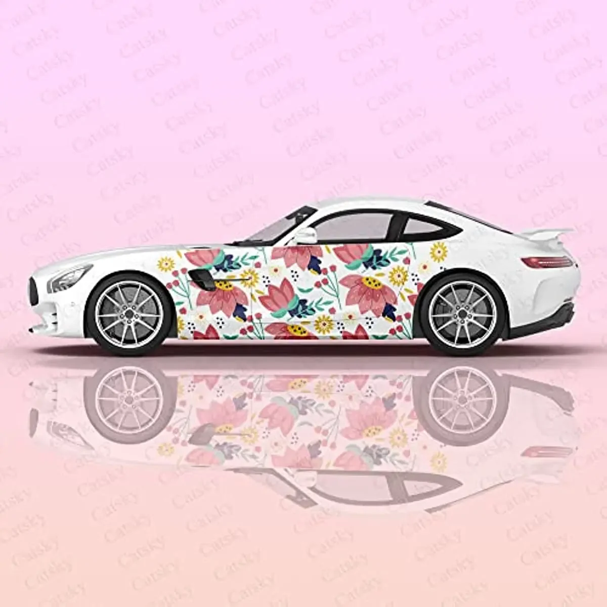 

Delightful Floral Car Decals - Vibrant Flower Car Stickers for Windows, Bumpers & More (Type 6)