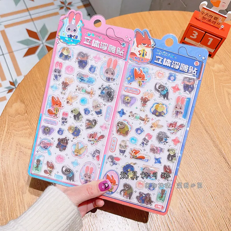 

Disney Zootopia Sticker 3d Cartoon Relief Judy Hopps Stickers Toys Judy Hopps Mobile Phone Decorative Stickers Accessories Gifts