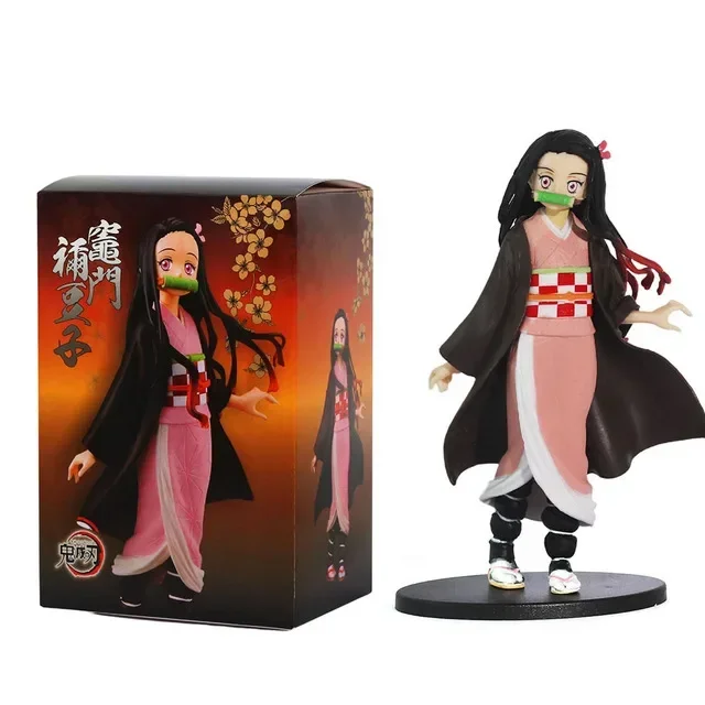 HOT@#*Anime Demon Slayer Kimetsu no Yaiba figure Kamado Tanjirou Action Figure Agatsuma Zenitsu Nezuko Warrior PVC Model Toys view 2