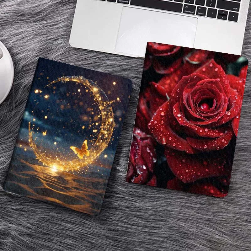 

Golden Butterfly Circle Light Gift Tablet Case For Samsung Tab Galaxy S6 S11 A A7 A8 A9 A11 10.1 10.4 10.5 Plus Lite