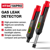 HT56 Portable Gas Leak Detector 100-1000PPM Combustible Natural Gas Leak Detector Audible & Visual Alarm Methane Gas Analyzer