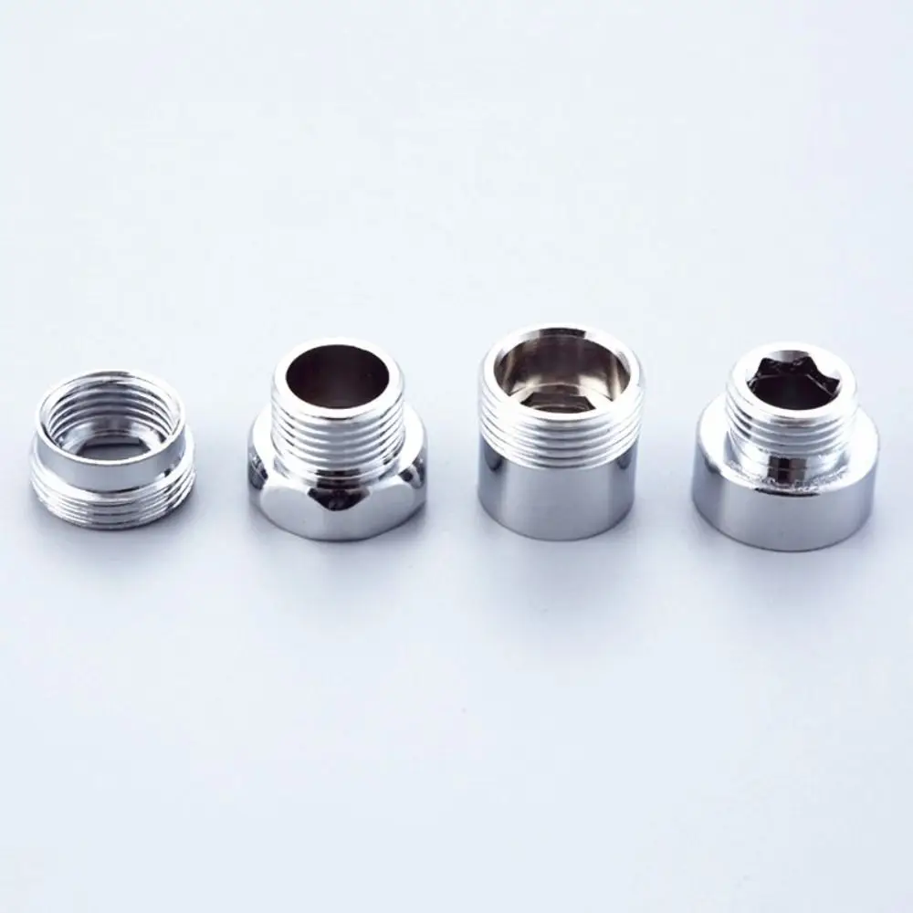 Kitchen Faucet Adapter Set 18/20/22/24mm To 22mm With Washer Metal Male Female Saving Tap Connector Bathroom Accessories