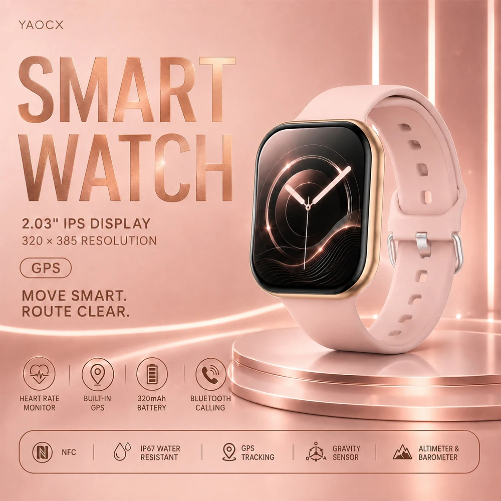 2026 New GPS Outdoor Smart Watch Men Women Bluetooth Call Health Monitoring Compass Altimeter Sports Fitness Tracker For Apple