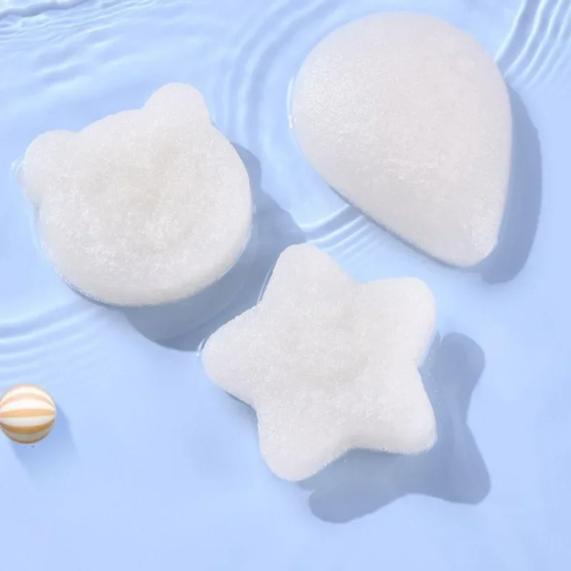 Natural Konjac Konjac Pouncing Sponge Baby Bath Sponge Children Wash Face Pouncing Shampoo Artifact Baby Shower Bath Brushes